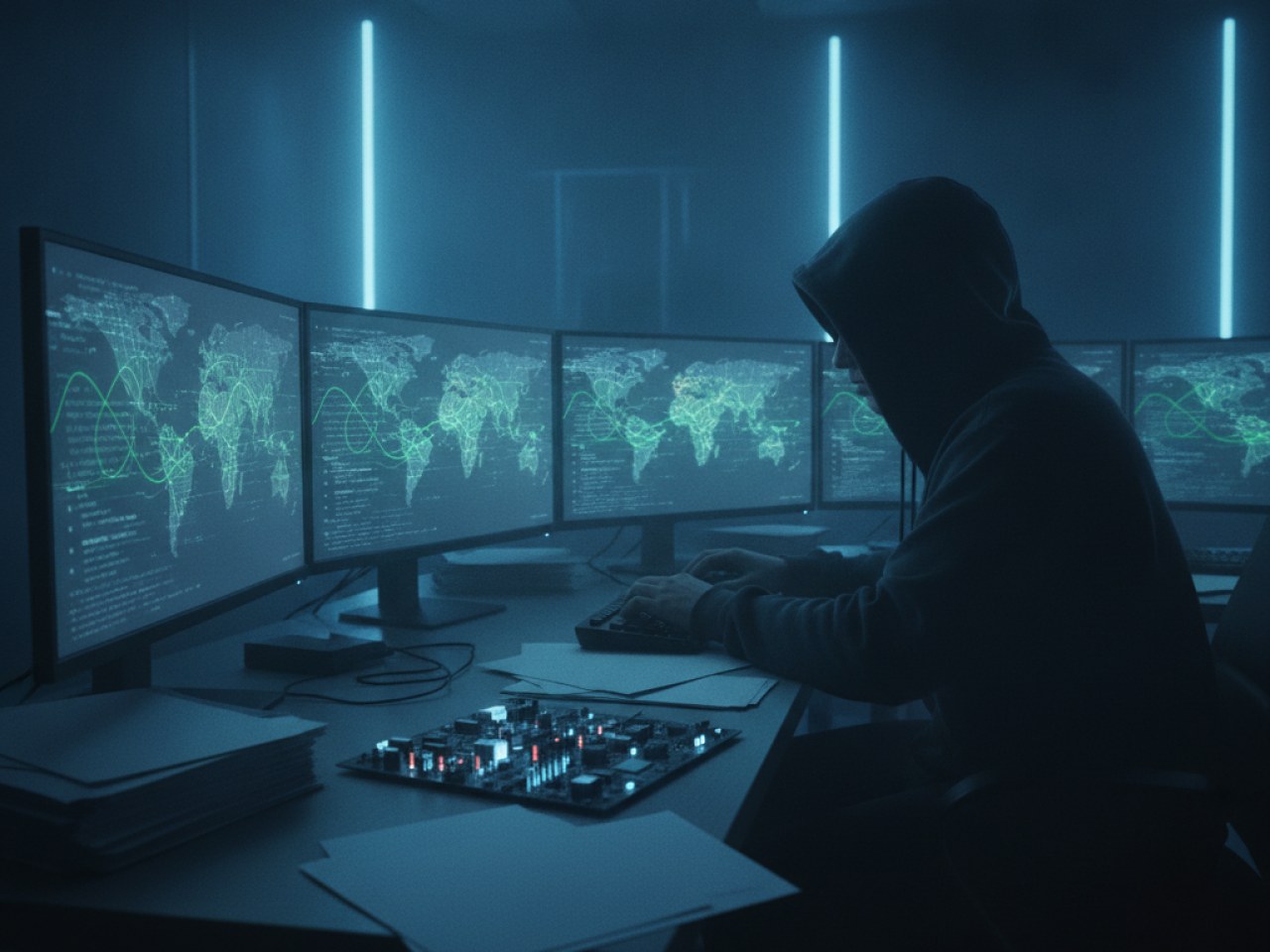 Иллюстрация киберпреступлений с использованием искусственного интеллекта