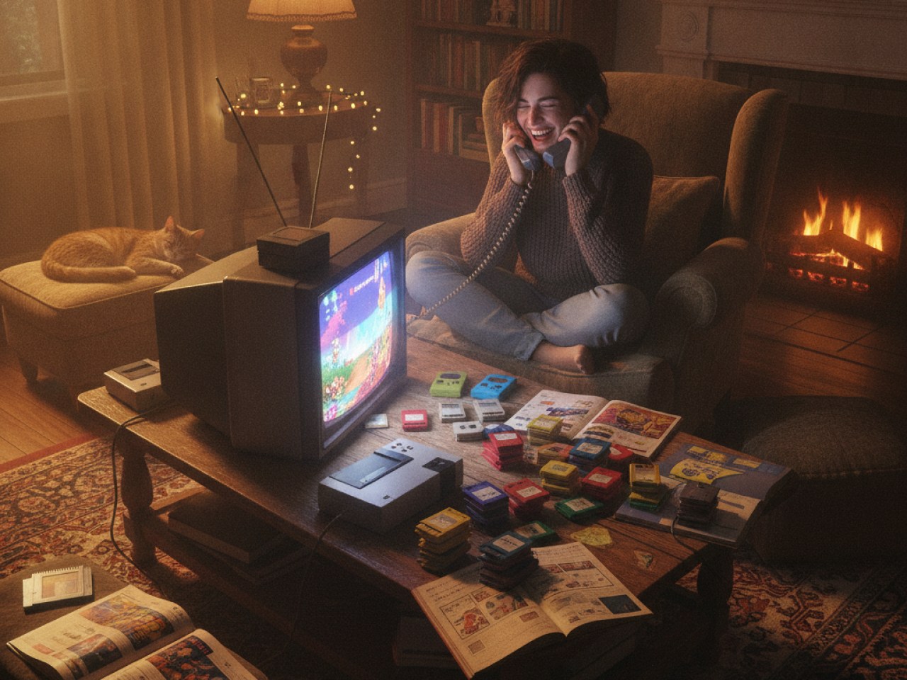 Логотип Nintendo на фоне игровых консолей