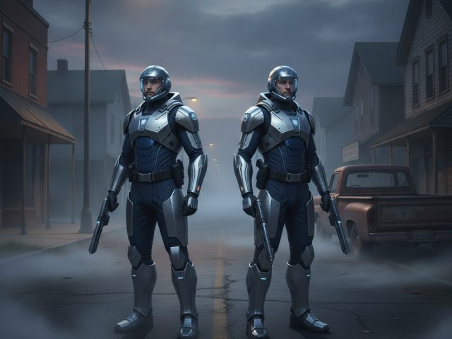 Постер сериала Фонари с супергероями и криминальным сюжетом
