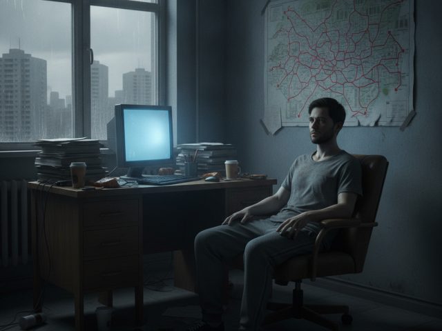 Карта перемещений корейца, отражающая монотонность жизни
