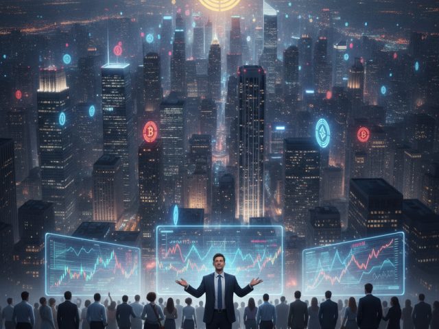 Биткоин на фоне графика роста цен