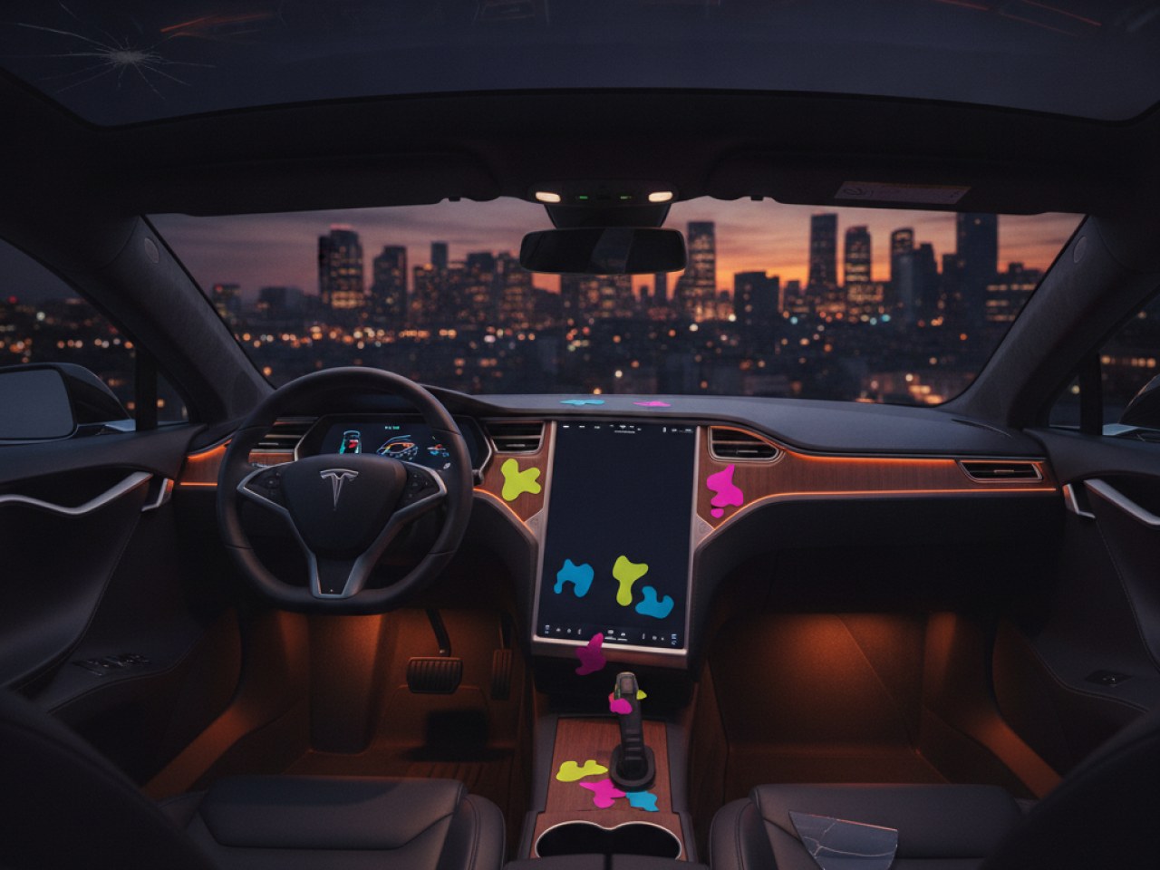 Автомобили Tesla на парковке в Китае