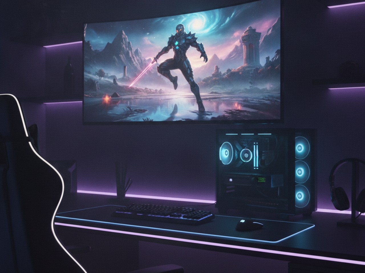 Логотип NVIDIA с изображением видеокарты GeForce RTX