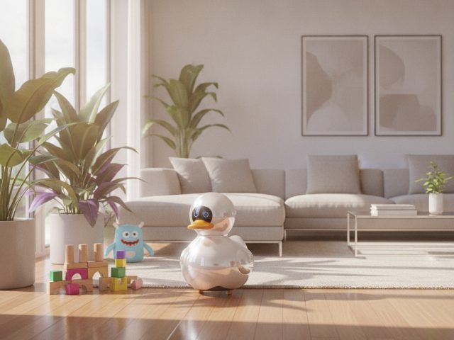 Настольный робот Microduck от Hugging Face с ИИ