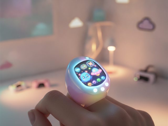Кольцо Тамагочи от Bandai с цветным экраном и персонажами