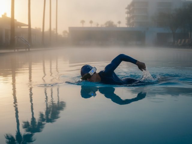 Умный модуль Speedo для плавания, крепящийся к очкам