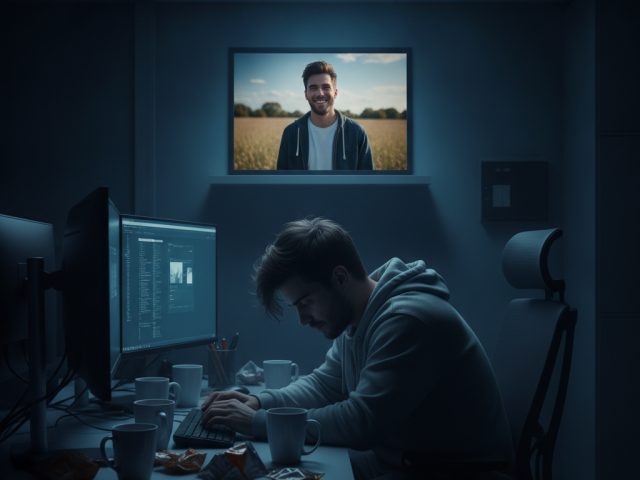Сравнительные фотографии сотрудников OpenAI до и после работы с ChatGPT
