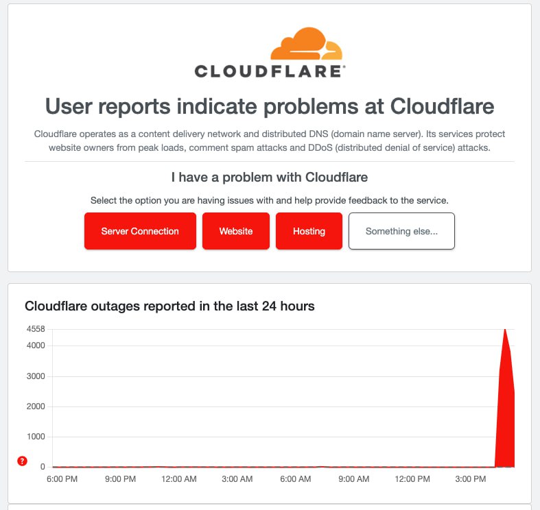 Мировые сбои в интернет-сетях: Cloudflare снова под ударом