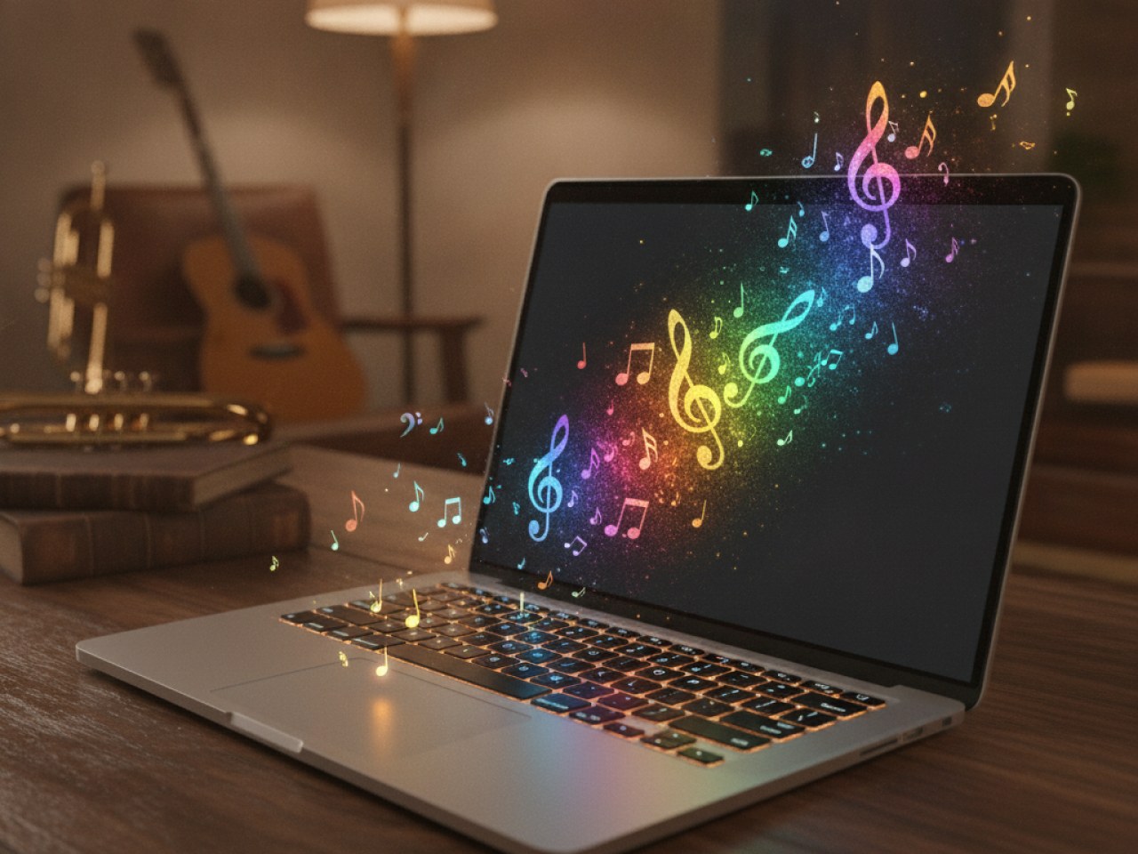 MacBook, использующийся как аккордеон в инновационном проекте