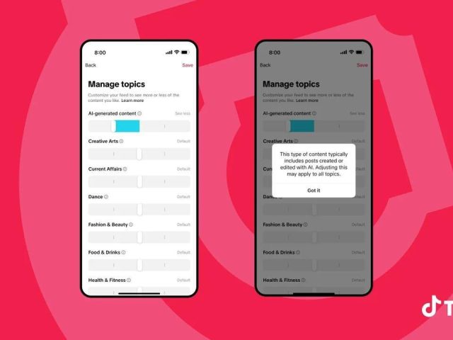 TikTok внедряет новые настройки для управления контентом с ИИ