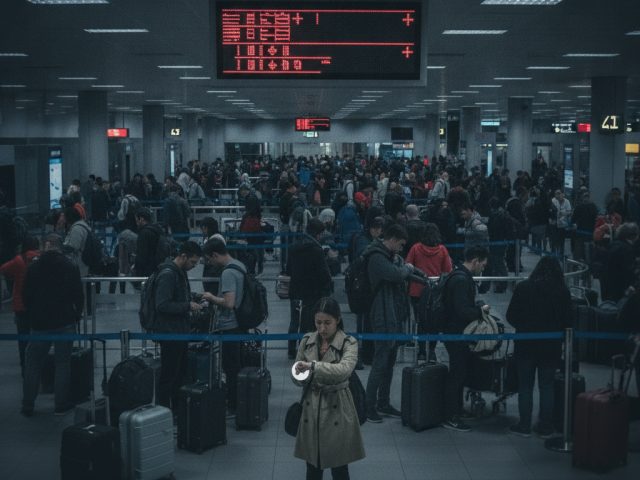 Пассажиры в аэропорту ожидают рейса