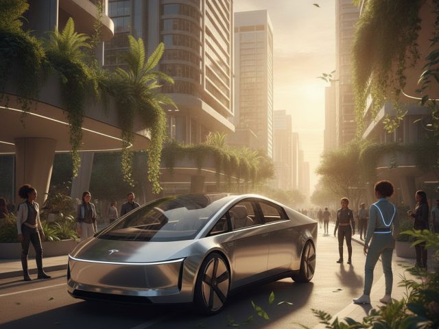 Беспилотный автомобиль Tesla Cybercab без руля и педалей