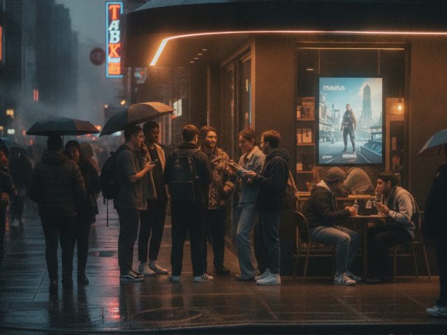 Обложка игры GTA VI с логотипом и изображением персонажей