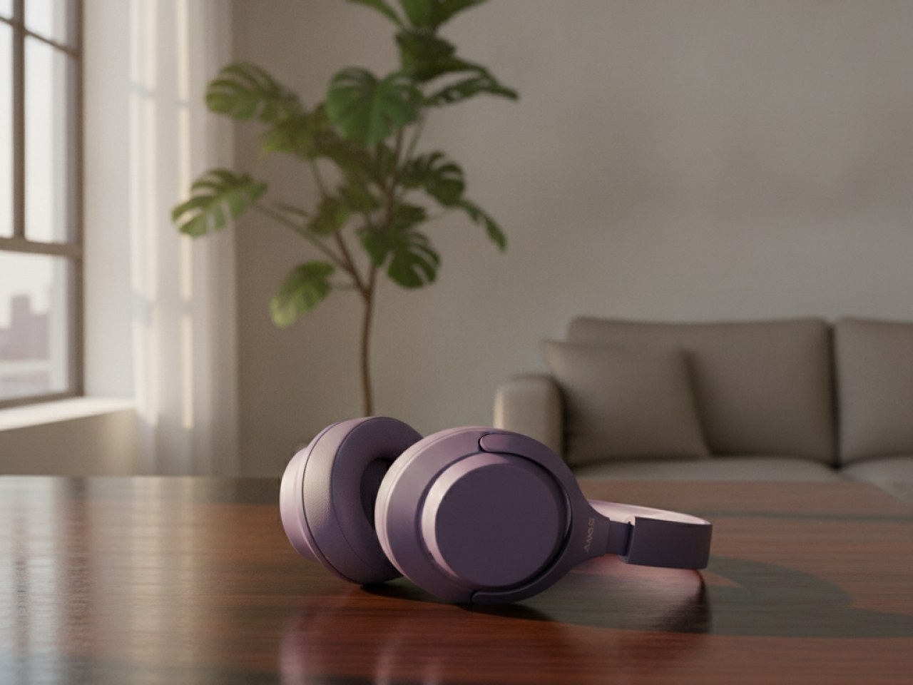 Новые наушники Sony WH-1000XM4C в лавандовом цвете