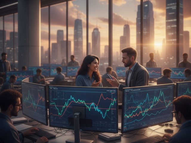 Логотип Nasdaq и Kraken на фоне финансовых графиков