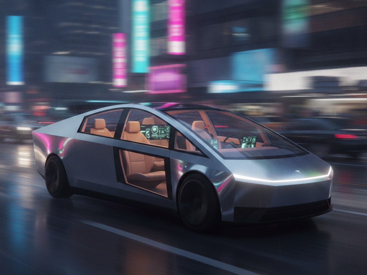 Роботакси Tesla Cybercab на тестировании