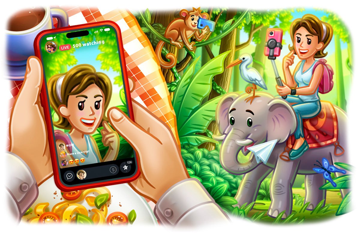 Новые функции Telegram: Прямые трансляции, регулярные сообщения и аукционы подарков