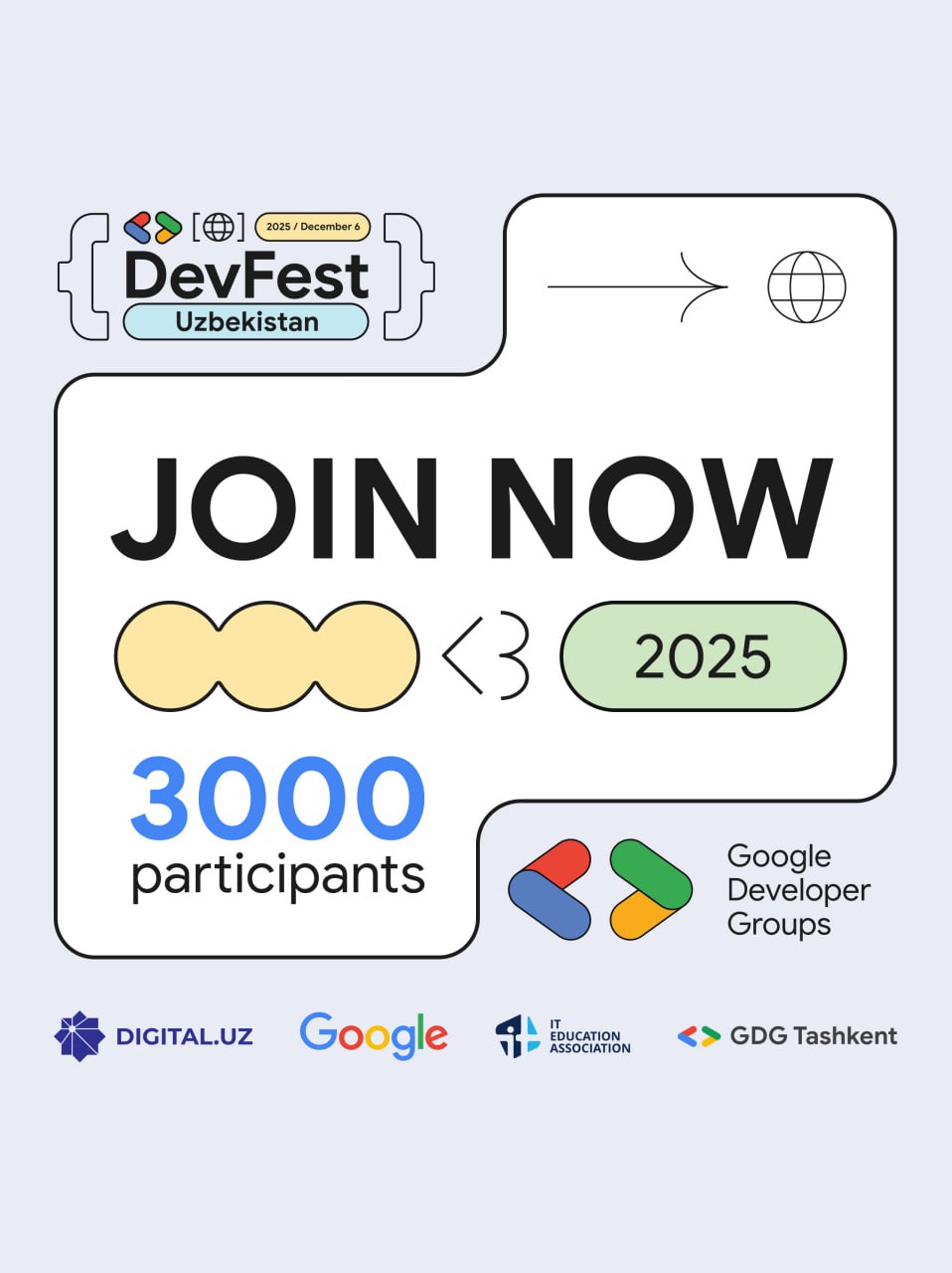 GDG Tashkent DevFest 2025: Не упустите шанс стать частью крупнейшего IT-события в Узбекистане