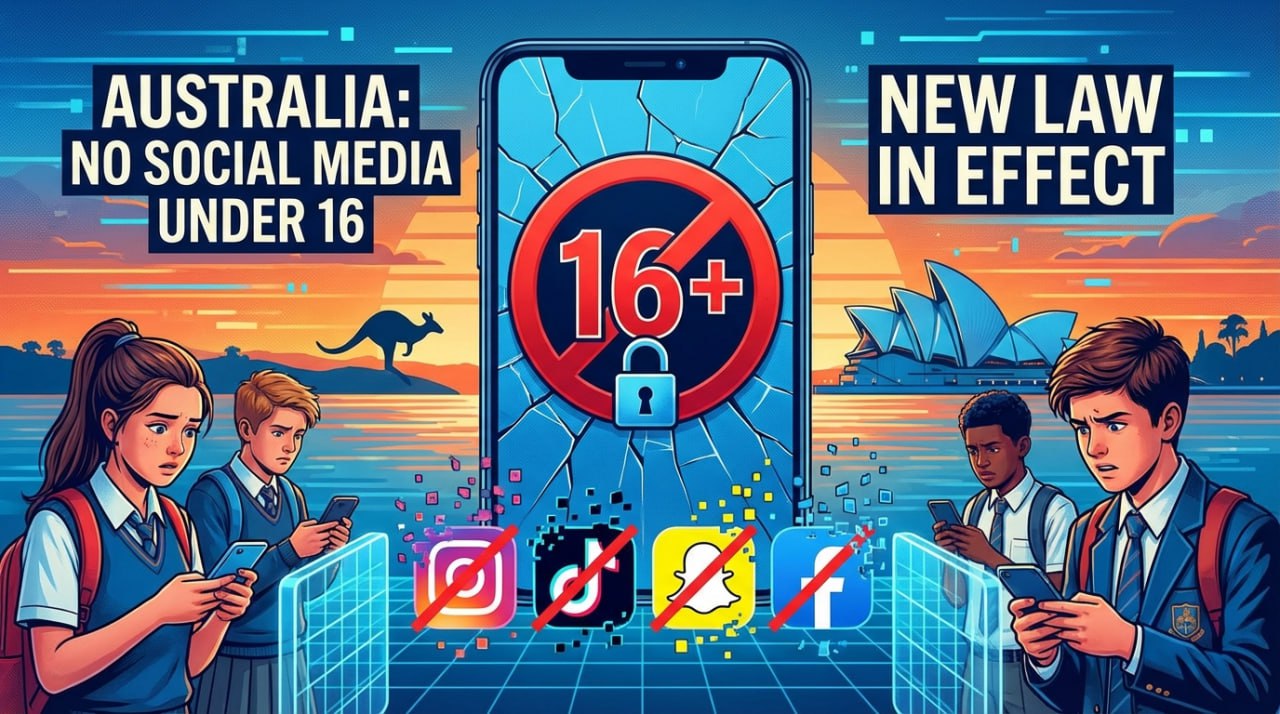 Австралия вводит запрет на соцсети для подростков младше 16 лет