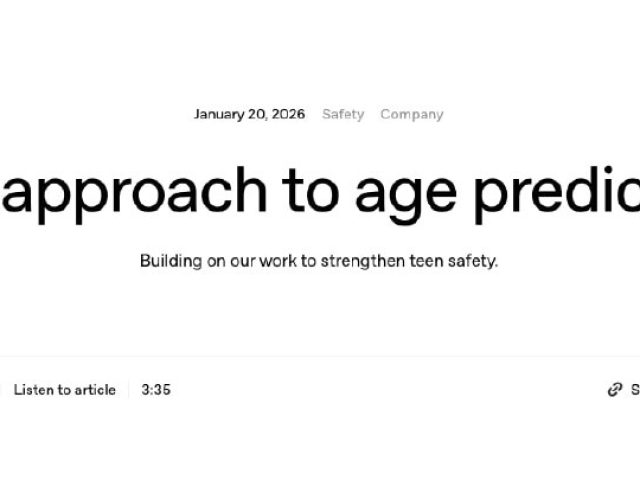 OpenAI внедряет систему прогнозирования возраста для пользователей ChatGPT