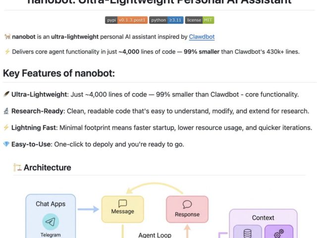 Создайте своего индивидуального ИИ-помощника с Nanobot