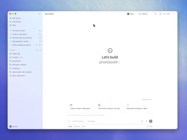 OpenAI запускает новое приложение для Codex