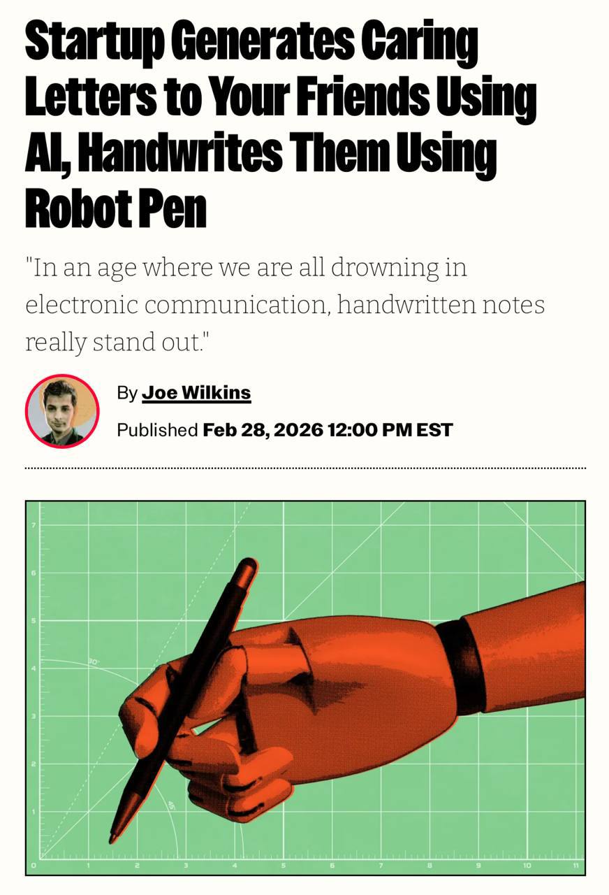 Роботизированные письма: Искренность от Handwrytten