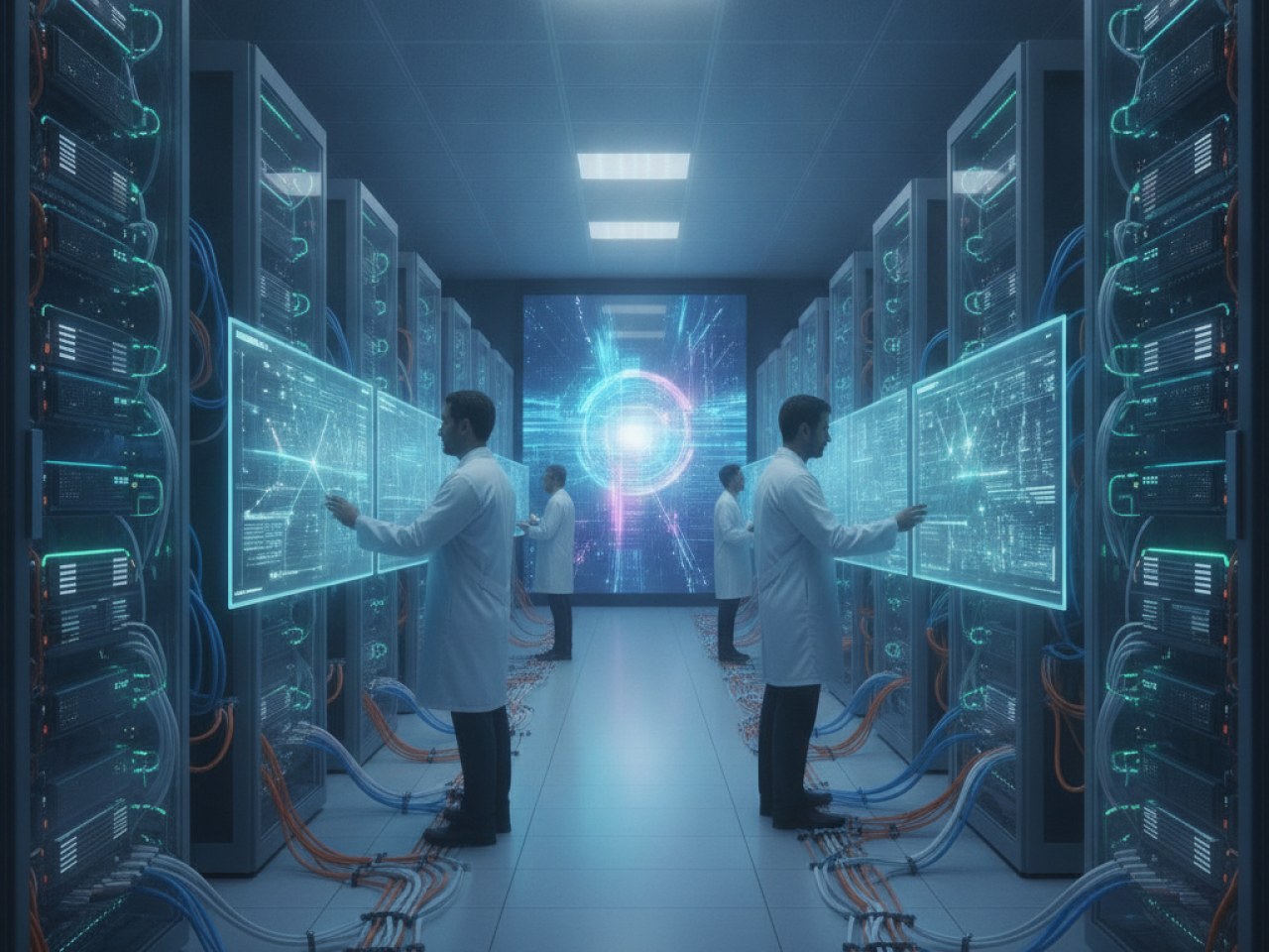 Логотип Moonshot AI и Alibaba с изображением чипов Nvidia H200