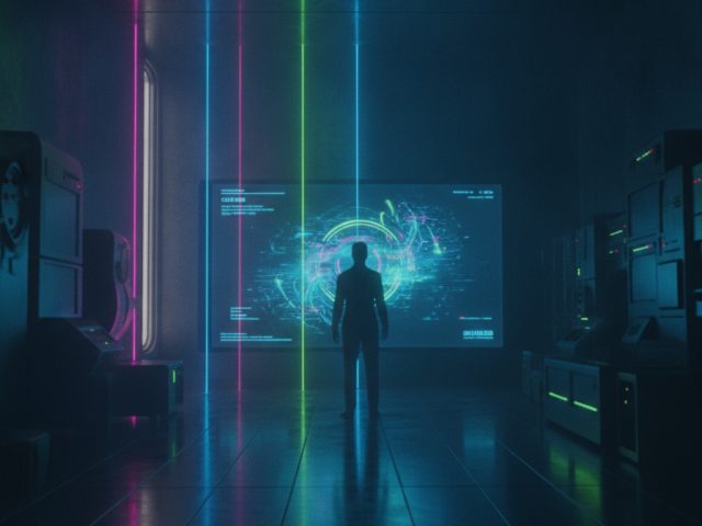 Иконка Google Assistant на фоне смартфона