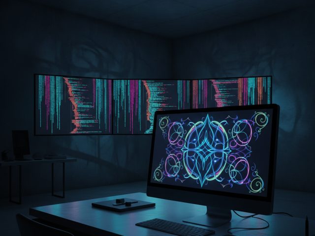 Иллюстрация шрифта, обманывающего ИИ, с примерами текста
