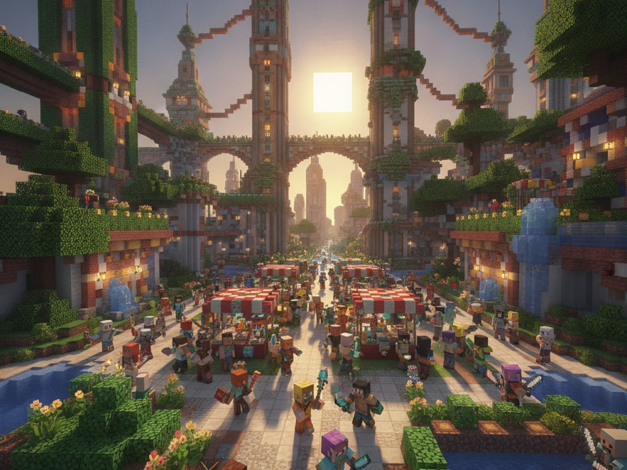 Игроки Minecraft создают виртуальные города и поддерживают порядок