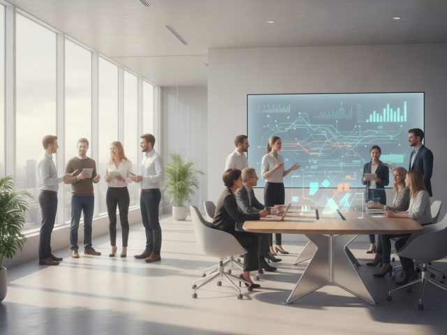 Логотип Alibaba на фоне технологий и инноваций