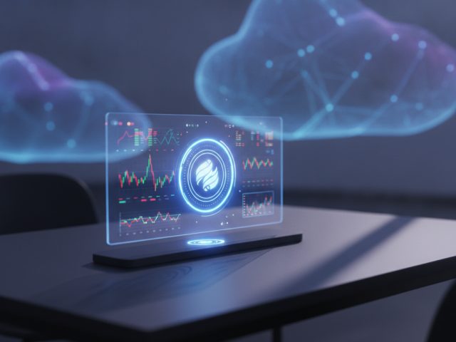 Логотип MetaMask на фоне децентрализованных финансовых технологий