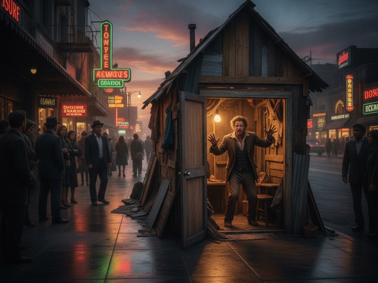 Акция Netflix с актером в билборде для рекламы хоррора
