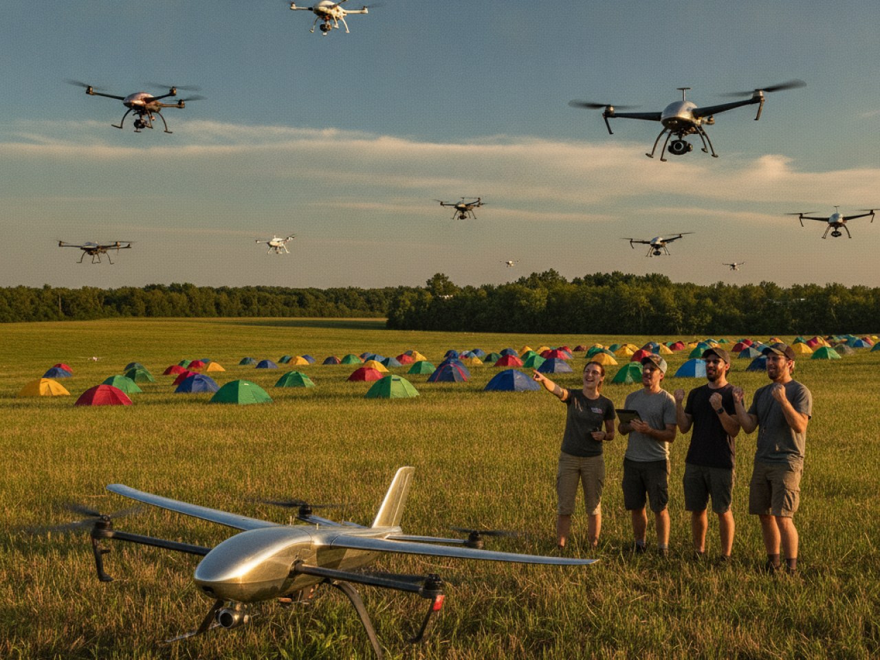 Соревнование по беспилотникам DARPA Lift Challenge в Огайо