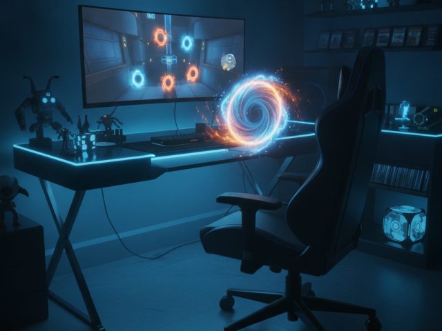 Скриншот из игры Portal 2 в браузере