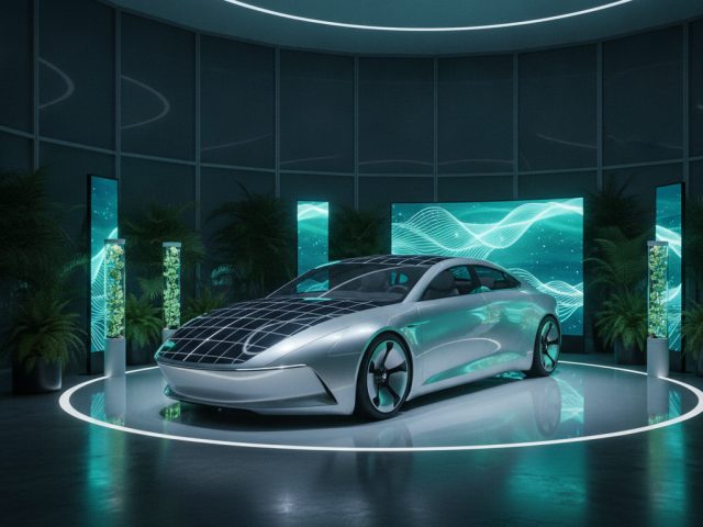 Прототип электромобиля BMW Luminetta с солнечными панелями