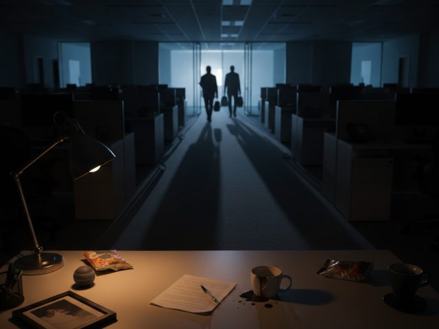 Сотрудники Oracle на фоне офисного здания компании